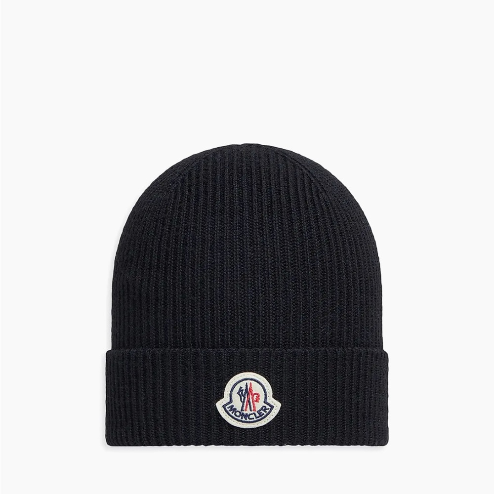 Moncler Logo Wool Beanie • Women’s Designer Hat